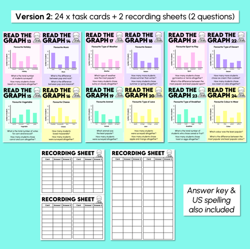 Resource preview 4 for Read the Graph - Reading Data Task Cards