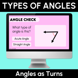 Types of Angles Teaching Slides - Angles as Turns and Comparing to a Quarter-Turn