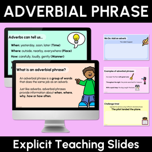 Adverbial Phrase Explicit Teaching Slides