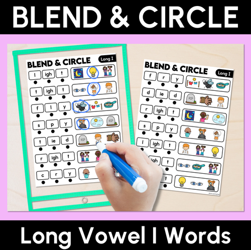 Resource preview 2 for Blend & Circle - Long Vowel Words Blending Mats Bundle