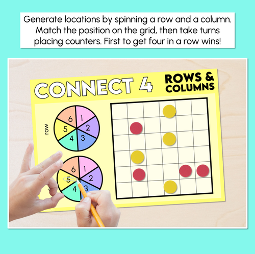 Resource preview 2 for Connect 4 - Rows & Columns - Locating Positions Spinner Mats