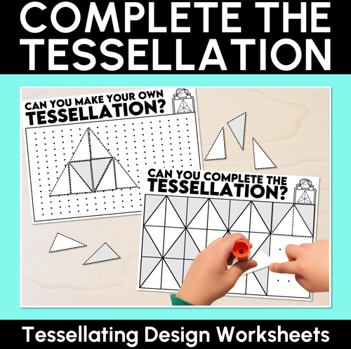 Resource preview 1 for Complete the Tessellation - Tessellating Design Worksheets