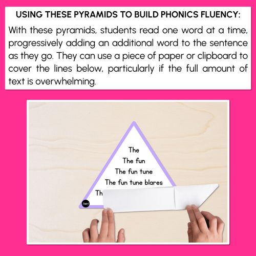Resource preview 3 for R-CONTROLLED VOWELS AIR WORDS - Decodable Sentences Pyramids - Phonics Fluency
