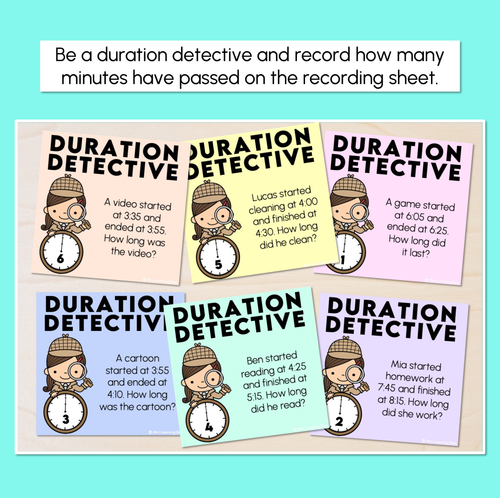 Resource preview 2 for Duration Detective - Time Task Cards
