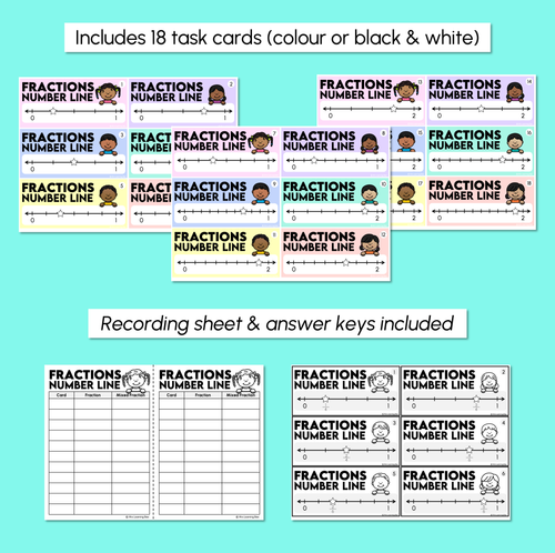 Resource preview 3 for Fractions on a Number Line Task Cards