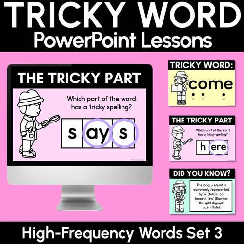 Resource preview 3 for High Frequency Heart Word Lessons BUNDLE - WORDS WITH TRICKY SPELLINGS