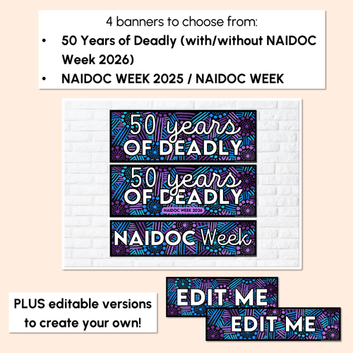 Resource preview 2 for NAIDOC WEEK 2026 Editable Headers - Saltwater Dreamtime