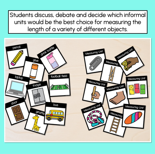 Resource preview 2 for Measuring Length - Open-ended Matching Cards for Informal Units