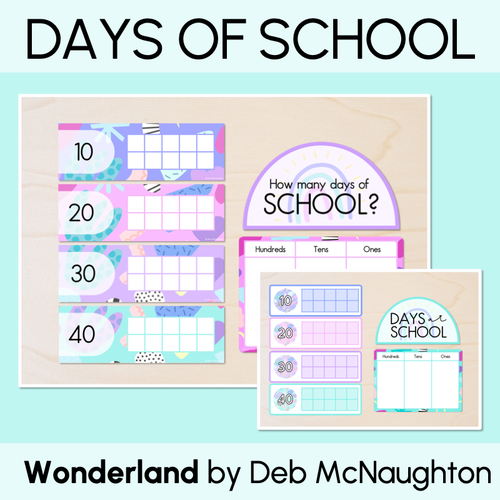 Resource preview 1 for DAYS OF SCHOOL DISPLAY- The Wonderland Collection