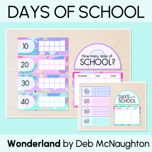 DAYS OF SCHOOL DISPLAY- The Wonderland Collection