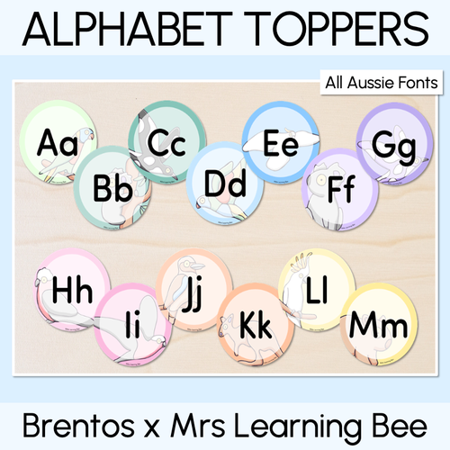 Alphabet Toppers - The Brentos Collection - Mrs Learning Bee
