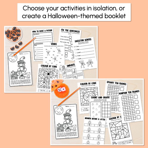 Resource preview 4 for Halloween Themed Literacy & Mathematics Activities - Level 1