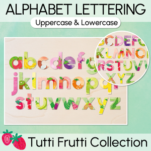 Uppercase & Lowercase Alphabet Lettering - The Tutti Frutti Collection - Colourful Classroom Decor