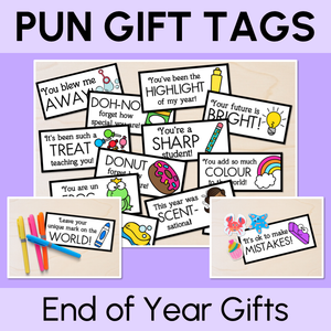 End of Year Pun Gift Tags - Student Farewell Presents