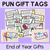 1 for End of Year Pun Gift Tags - Student Farewell Presents