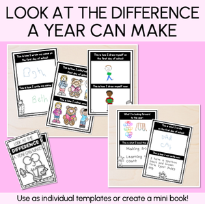 Look at the difference a year can make - First day of school template