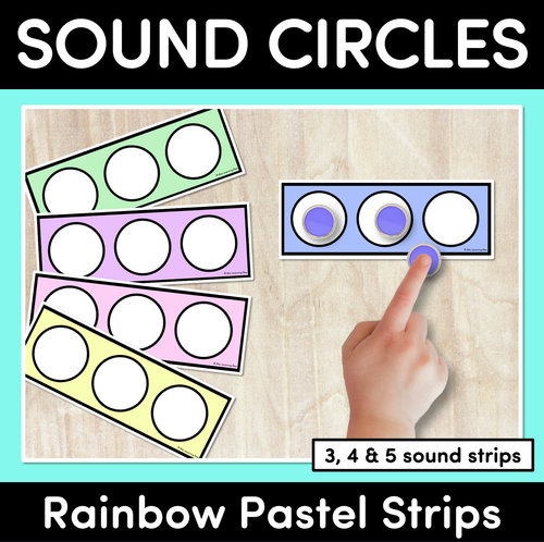 Resource preview 1 for Sound Circle Strips - RAINBOW PASTEL