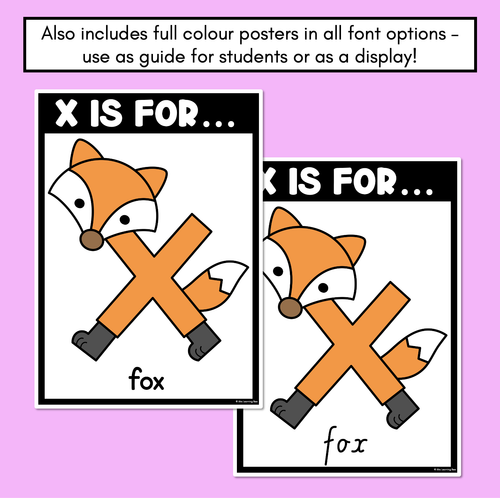 Resource preview 2 for Sound Crafts - UPPERCASE Letter X - X is for Fox