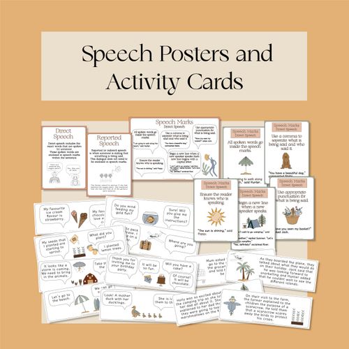 Resource preview 1 for Speech Posters and Activity Cards