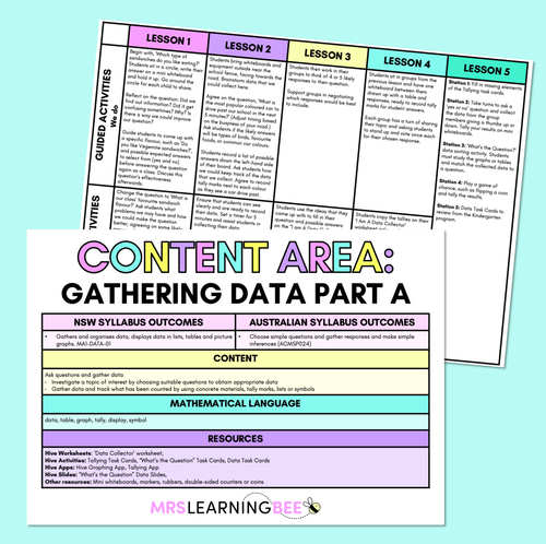 Resource preview 1 for Gathering Data Part A - Grade 1 & 2 Program