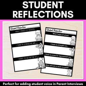 Student Reflections Templates - Goal Setting & Parent Interview Templates