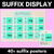 1 for SUFFIX DISPLAY - Suffix Posters with meaning, word origin & examples