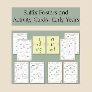 Suffix Posters and Activity Cards- Early Years