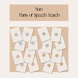 Sun Parts of Speech Search