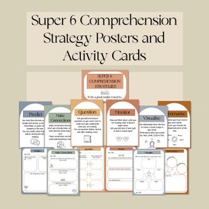 Super Six Comprehension Strategies and Activity Cards