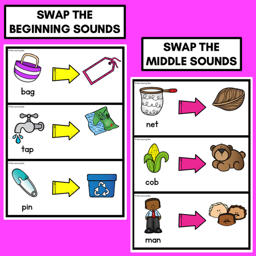 Resource preview 3 for Phonemic Awareness - Phoneme Substitution with CVC Words