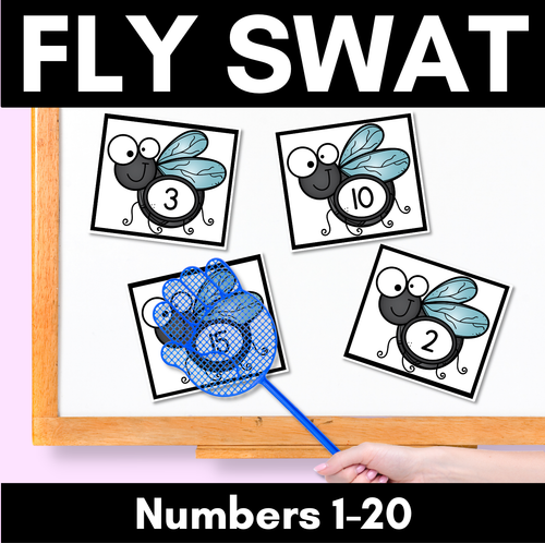 Resource preview 1 for FLY SWAT NUMBER TEMPLATES - FREEBIE NUMBER FLIES