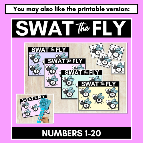 Resource preview 4 for SWAT THE NUMBER SLIDES - 4 Levels - Kindergarten Math Digital Activity