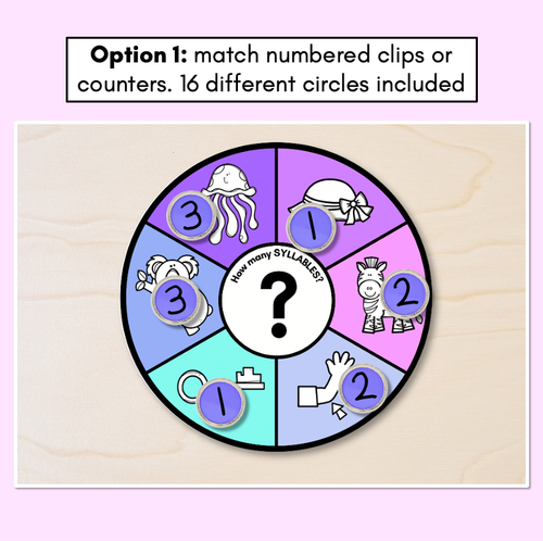 Resource preview 2 for Syllable Wheels - Learning to Count Syllables - Phonological Awareness