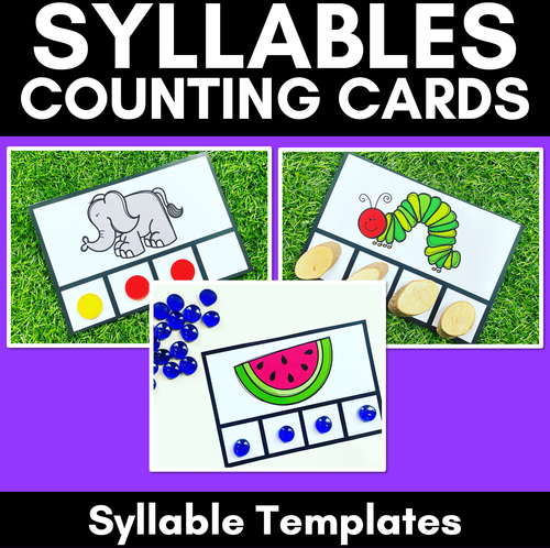 Resource preview 2 for Syllables Task Cards Bundle