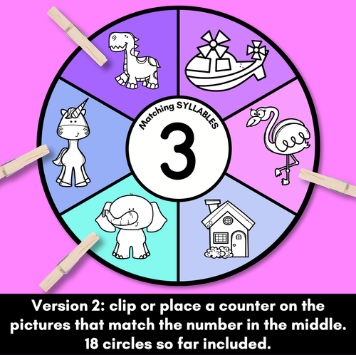 Resource preview 2 for Syllable Wheels - Phonological Awareness