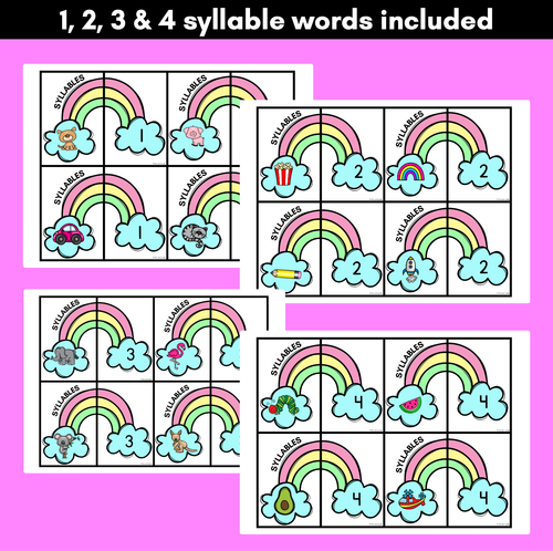 Resource preview 3 for Syllable Matching Activity - Phonological Awareness Literacy Center