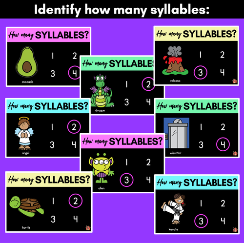 Resource preview 3 for Syllables Activities - Phonological Awareness PowerPoint