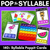 1 for Syllable Poppit Task Cards