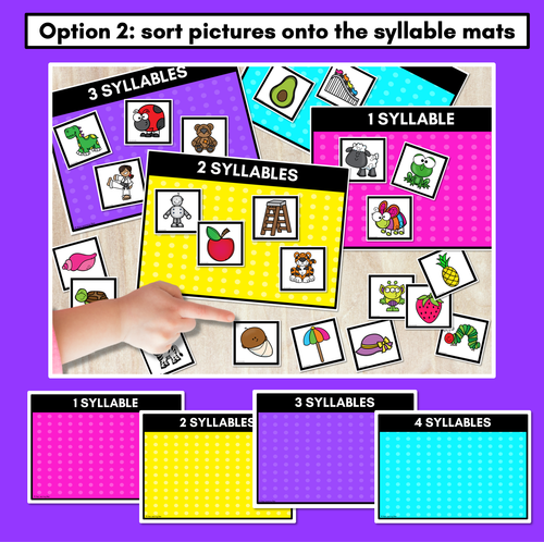 Resource preview 3 for Syllable Picture Cards & Syllable Sorting Mats