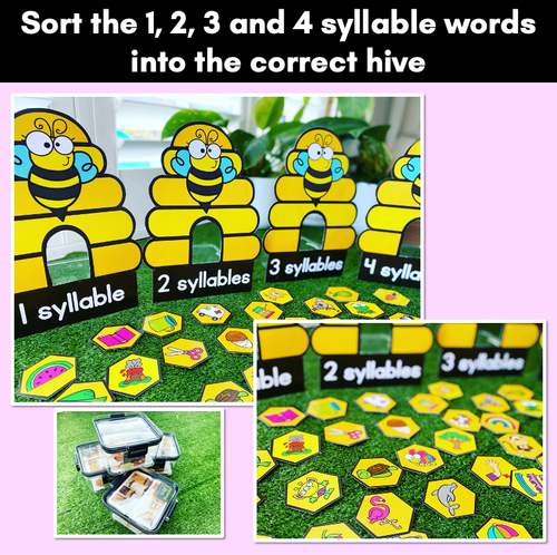 Resource preview 2 for Syllable Sorting Game - Bee Hives