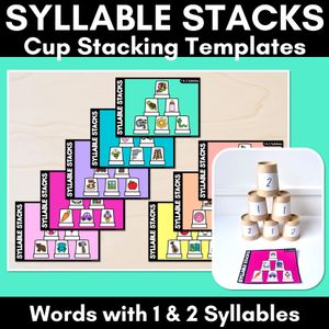 SYLLABLE STACKS - Syllable Games for 1 and 2 SYLLABLES