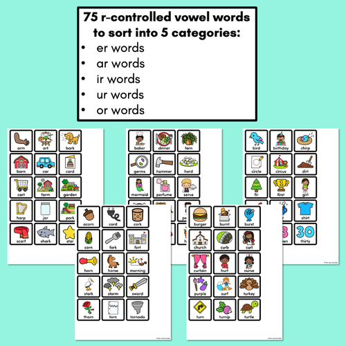 Resource preview 2 for R-Controlled Vowels Word Sort Activity