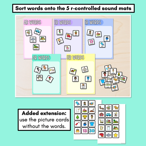 Resource preview 3 for R-Controlled Vowels Word Sort Activity