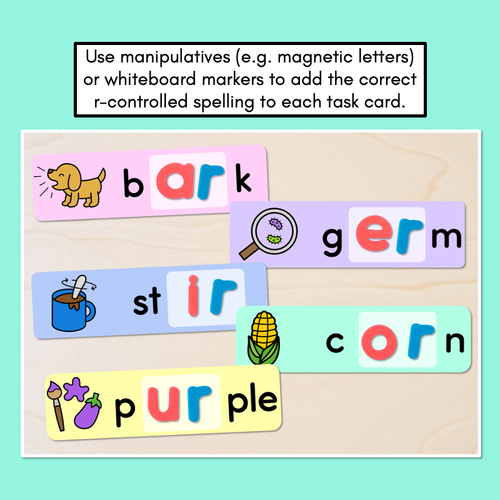 Resource preview 2 for R-Controlled Vowels Task Cards