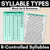 4 for Syllable Pattern Word Lists Bundle