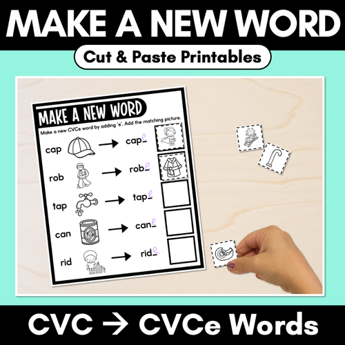 Resource preview 5 for CVCe Words Activities Bundle