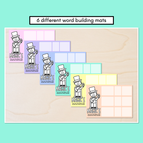 Resource preview 4 for CVC to CVCe Words - Magic E Word Building Mats