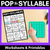 1 for Syllable Poppit Worksheets - Words with 1, 2, 3 and 4 Syllables