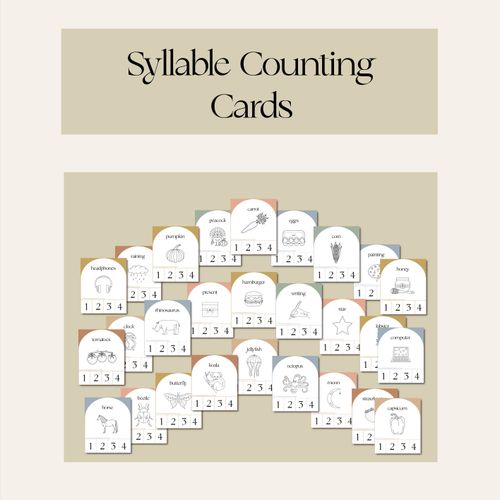 Resource preview 1 for Syllable Counting Cards