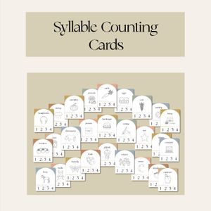 Syllable Counting Cards